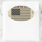 Gewollt Frieden Ovaler Aufkleber (Tasche)