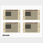 Gewollt Frieden Rechteckiger Aufkleber (Blatt)