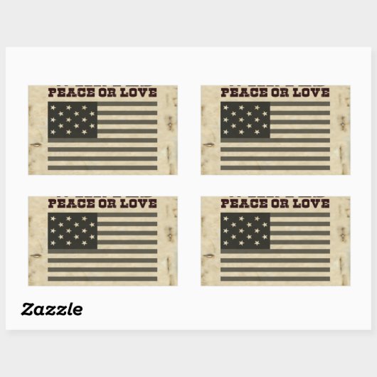 Gewollt Frieden Rechteckiger Aufkleber (Blatt)