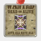 Gewollt Frieden Silbernes Ornament (Vorne)