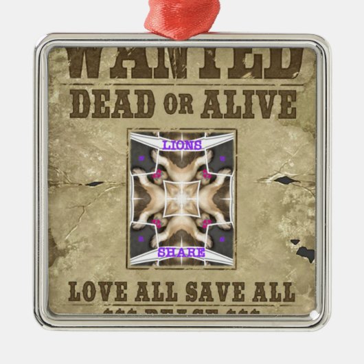 Gewollt Frieden Silbernes Ornament (Vorne)