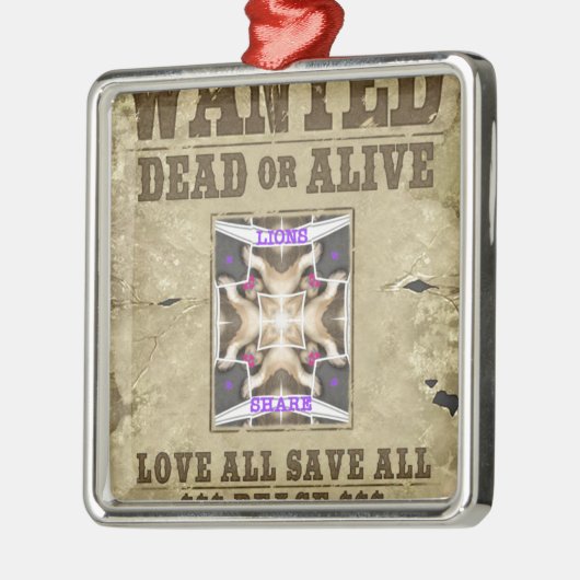 Gewollt Frieden Silbernes Ornament (Links)