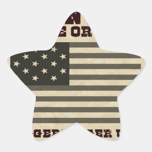 Gewollt Frieden Stern-Aufkleber (Vorderseite)