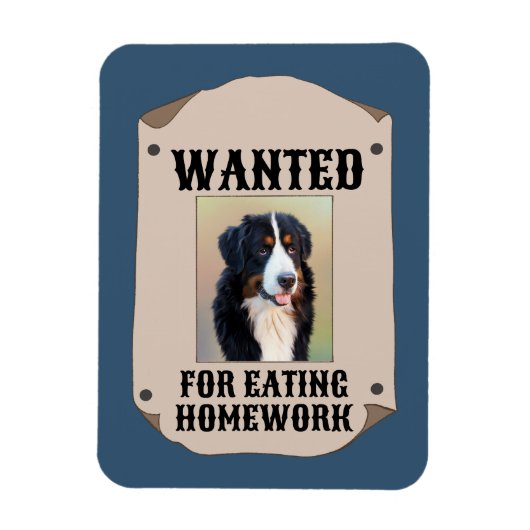 Gewollt für das Essen von Hausaufgaben-benutzerdef Magnet (Vertikal)