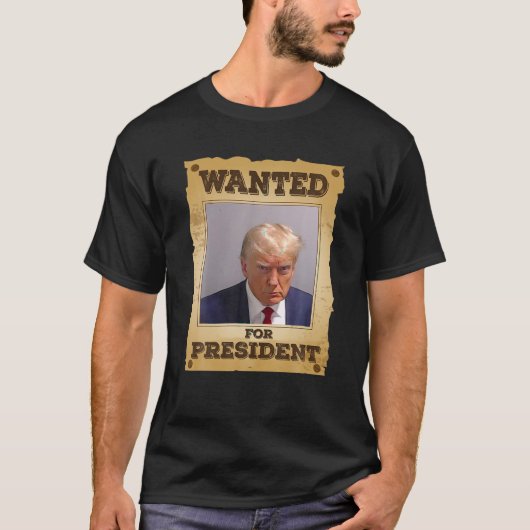 Gewollt für Präsident 2024 Trump Tasse schießt nie T-Shirt (Vorderseite)
