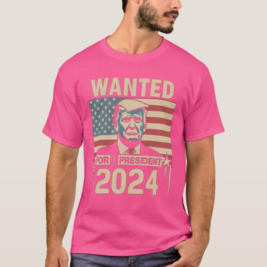 Gewollt für Präsident Trump 2024 Tasse Shot T-Shirt (Vorderseite)