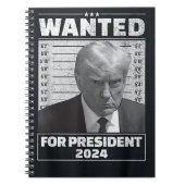 Gewollt für President 2024 Spiral Foto Notebook Notizblock (Vorderseite)