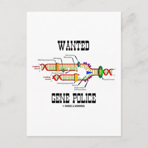 Gewollt Genpolizei (DNA Replication Spaß) Postkarte