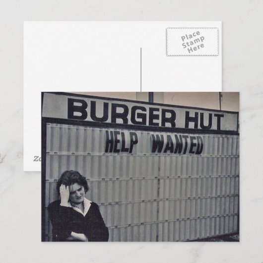 Gewollt Hilfe Postkarte (Vorne/Hinten)