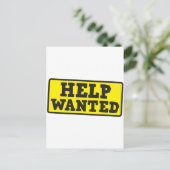 Gewollt Hilfezeichen Postkarte (Stehend Vorderseite)