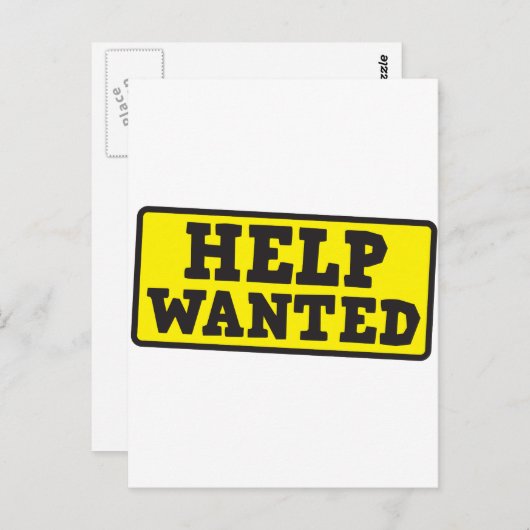 Gewollt Hilfezeichen Postkarte (Vorne/Hinten)