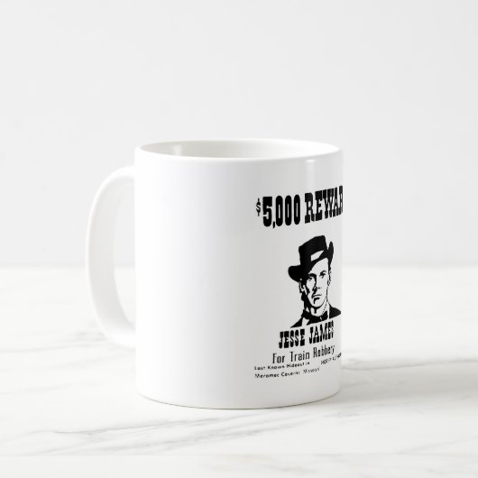 Gewollt Jesse James Kaffeetasse (Vorderseite Links)