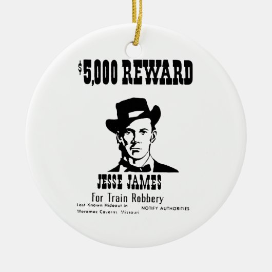 Gewollt Jesse James Keramik Ornament (Vorne)