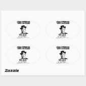 Gewollt Jesse James Ovaler Aufkleber (Blatt)