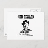 Gewollt Jesse James Postkarte (Vorne/Hinten)