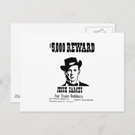 Gewollt Jesse James Postkarte (Vorne/Hinten)