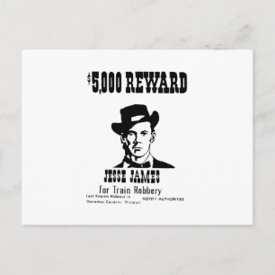 Gewollt Jesse James Postkarte