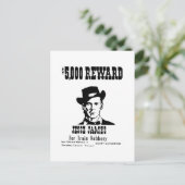 Gewollt Jesse James Postkarte (Stehend Vorderseite)