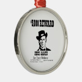 Gewollt Jesse James Silbernes Ornament (Rechts)