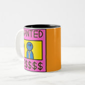 GEWOLLT KAFFEE-TASSE! ZWEIFARBIGE TASSE (Vorderseite Links)