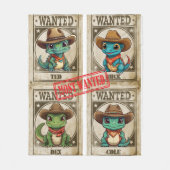 Gewollt Kawaii Iguana Fleecedecke (Vorderseite)