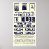 Gewollt Lincoln Murderer Print Poster (Vorne)