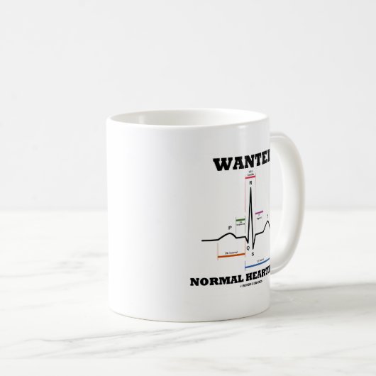 Gewollt normaler Herzschlag (Elektrokardiogramm) Kaffeetasse (VorderseiteRechts)