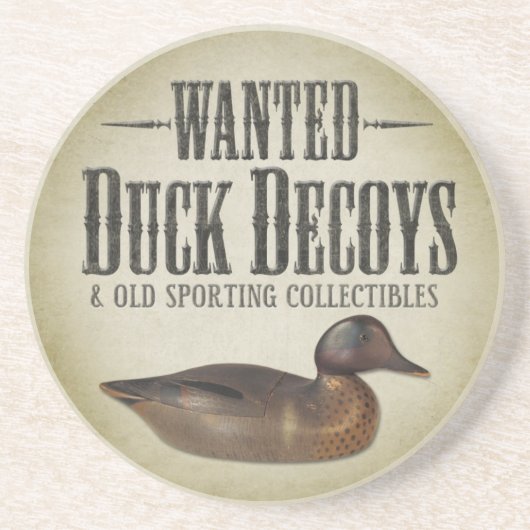 GEWOLLT: Old Duck Decoys Sandstein Untersetzer (Vorne)