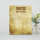 Gewollt Old West Theme Letterhead Stationierung (Stehend Vorderseite)