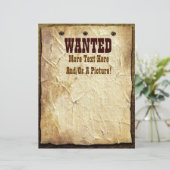 Gewollt Old West Theme Letterhead Stationierung (Stehend Vorderseite)