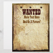 Gewollt Old West Theme Letterhead Stationierung (Vorne/Hinten)