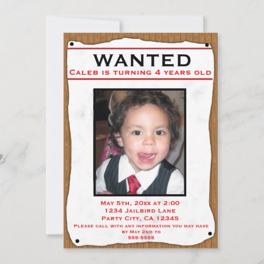 GEWOLLT Old Western Foto Flyer Party Einladung (Vorderseite)