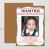 GEWOLLT Old Western Foto Flyer Party Einladung (Vorne/Hinten)