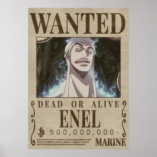 Gewollt One Piece Enel Poster (Vorne)