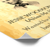 Gewollt Outlaw Jesse James Wild West USA Poster (Ecke)