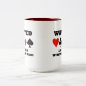 Gewollt Partner mit guter Hand (vier Card Anzug) Zweifarbige Tasse (Mittel)