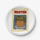 Gewollt Person entkommen Gefangenen Papier-Teller Pappteller (Vorderseite)