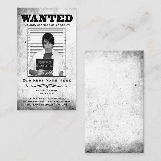 gewollt Plakat Visitenkarte (Vorne/Hinten)