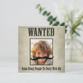 Gewollt Plakateinladung - Schnurrbart bewegen Einladung (Stehend Vorderseite)