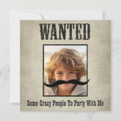 Gewollt Plakateinladung - Schnurrbart bewegen Einladung (Vorderseite)