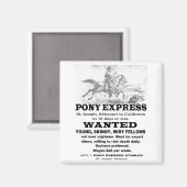 Gewollt Pony Express Rider Magnet (Vorderseite/Rückseite)