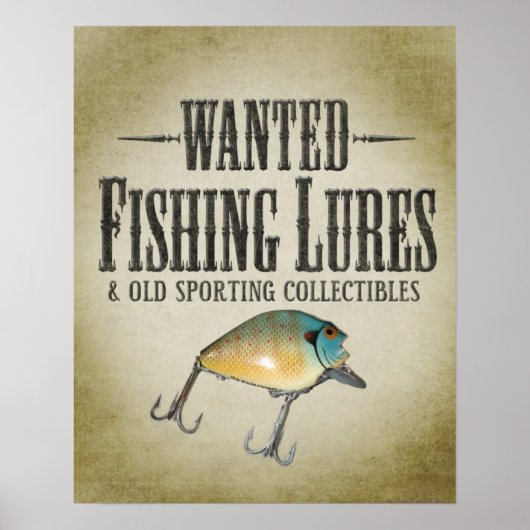 GEWOLLT Poster - alte Fischköder und Sammlerstücke (Vorne)