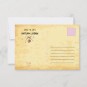 Gewollt Poster 💍 Altes Western Hochzeitsfest Foto Save The Date (Rückseite)