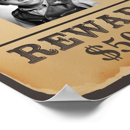Gewollt Poster - Custom Foto Wild West Cowboy (Ecke)