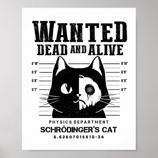 Gewollt Poster "Dead or Alive Cat" (Vorne)