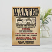 Gewollt Poster Family Wiedersehen Barbeque Einladu Einladung (Stehend Vorderseite)