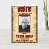 Gewollt Poster Funny Old West Card Karte (Vorderseite)