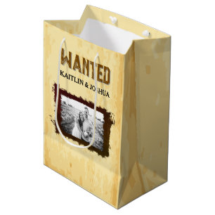Gewollt Poster Hochzeit 🤠 maßgeschneidertes Foto Mittlere Geschenktüte