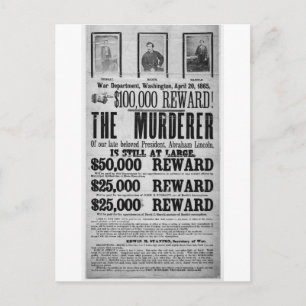 Gewollt Poster Lincoln Ermordung Verschwörer Postkarte