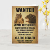 Gewollt Poster mit Eichhörnchen Karte (Gelbe Blume)